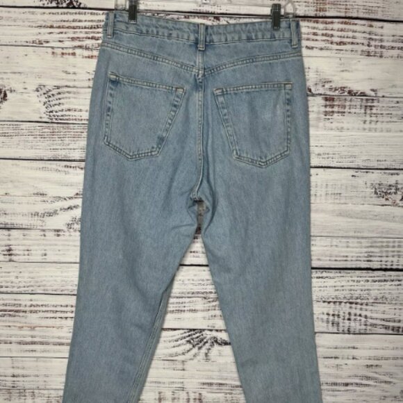 Jeans High Waist Rise Skinny Distressed Wash Light Blue 30 - Picture 5 of 5